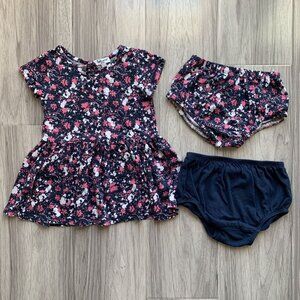 Splendid Splatter Dress w 2 pairs of matching Bloomers